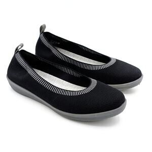 Clarks Cloudsteppers Ayla Paige Ballet Flats Womens 8.5 Black Minimalist Comfort